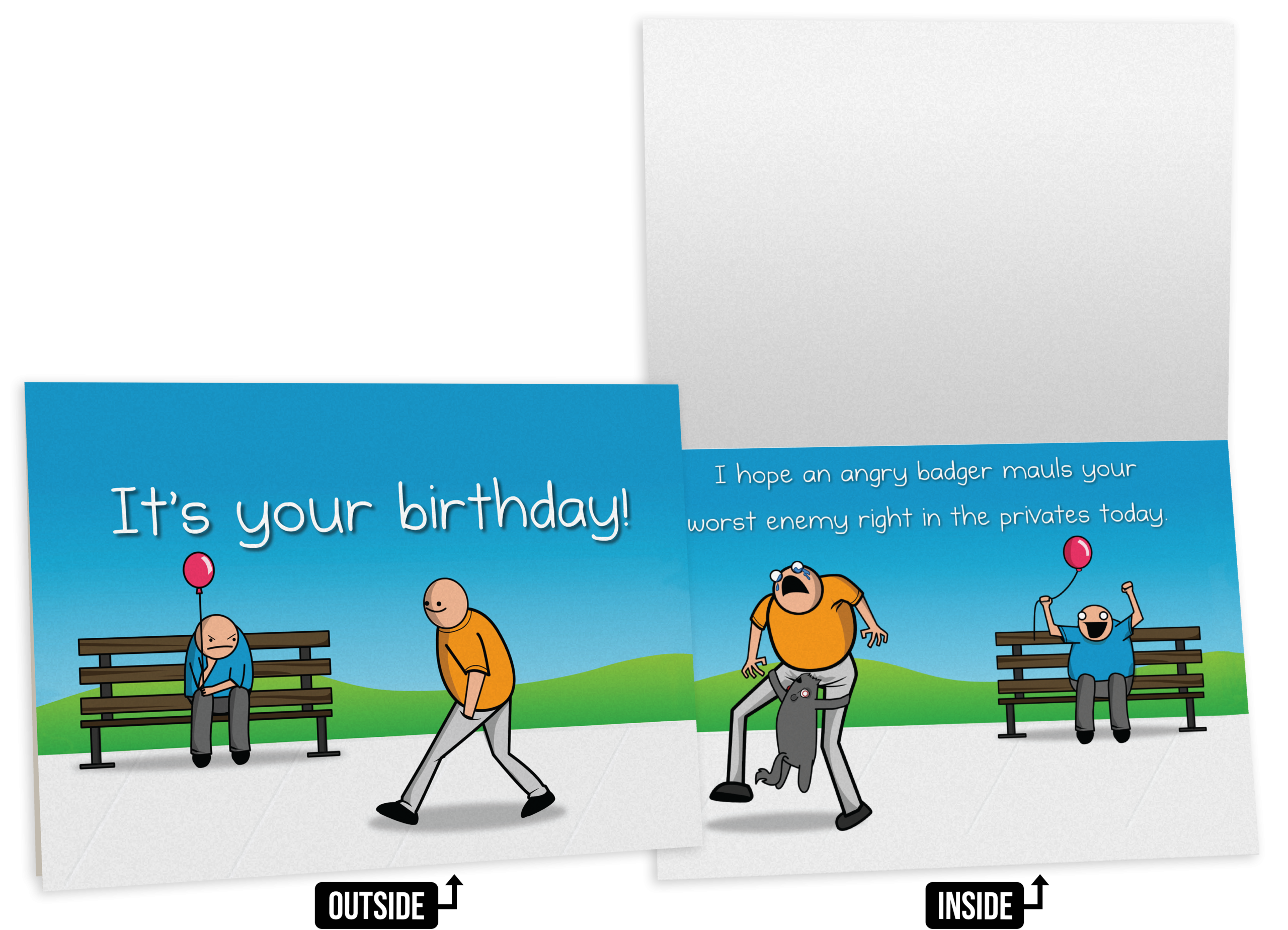 Badger - NSFW Birthday Greeting Card