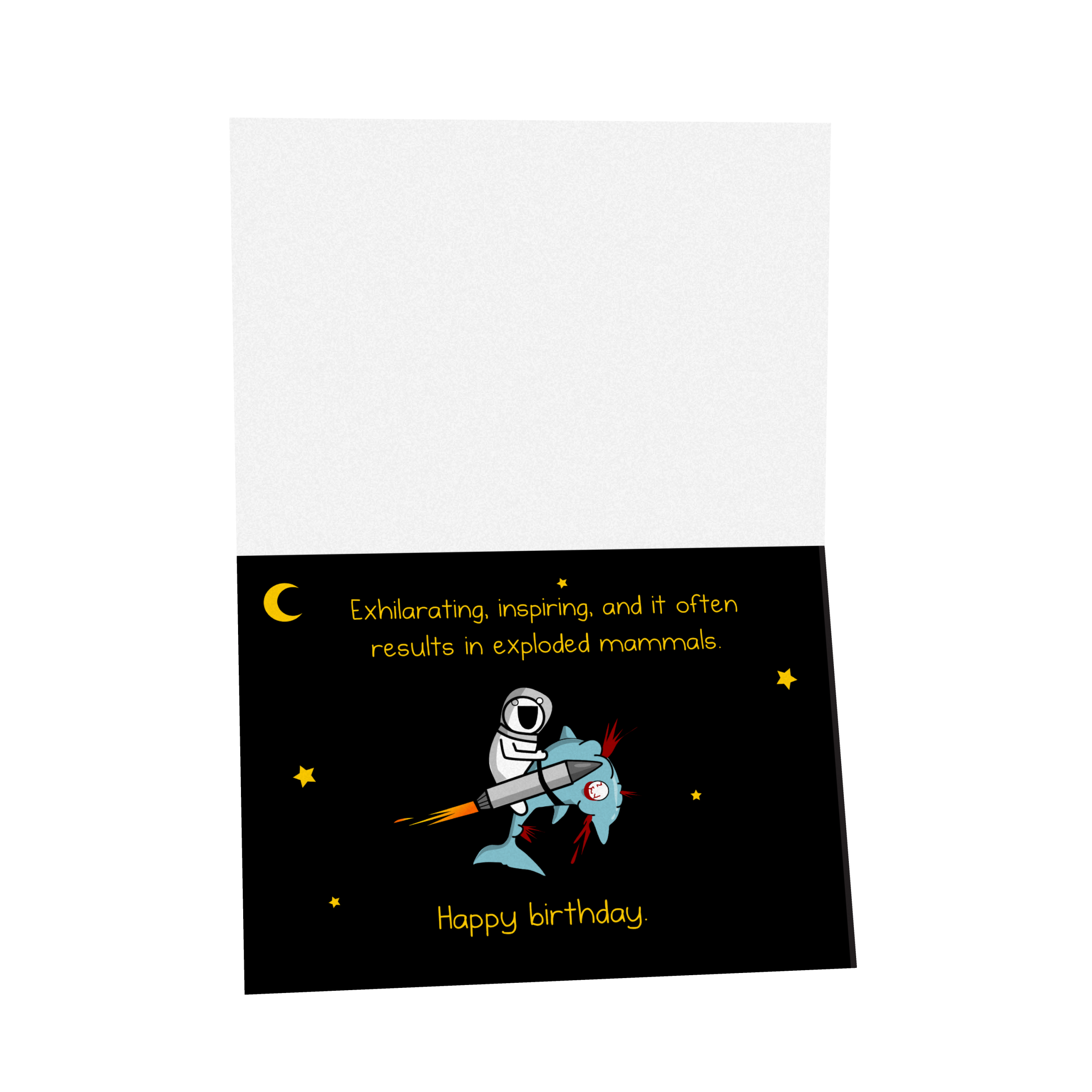 Dolphin Space - NSFW Birthday Greeting Card - Image 3