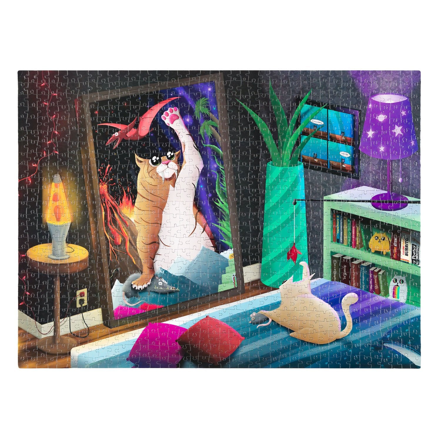 Cat in the Mirror (1000 Piece Puzzle) - Image 3